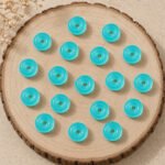 Aqua Chalcedony Donut Gemstone 15mm