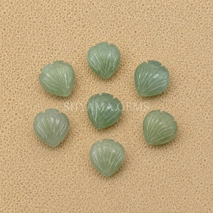 Aquamarine Shell Carved Loose Gemstone 12mm