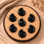 Black Onyx Shell Snail Nautilus Carved 20mm Gemstone