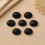 Black Onyx Evil Eye Carving 12x10mm
