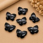 Black Onyx Hand Carved Butterfly Gemstone 13mm