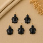 Black Onyx Turtle Carved 18mm Gemstone Pendant