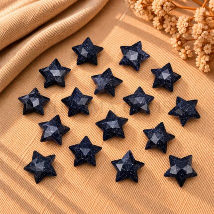 Black Sunstone Star Faceted Loose Gemstone 10mm