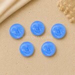 Blue Chalcedony Full Moon Face Carved 15mm Loose Gemstone
