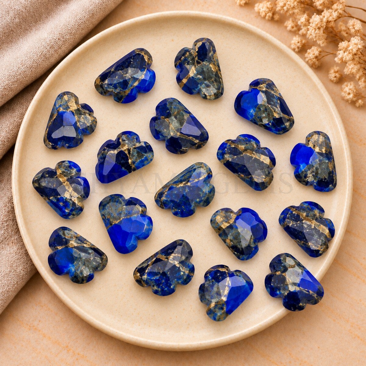 Blue Copper Turquoise Cloud Shape Carved Loose Gemstone 12mm Blue Copper Turquoise Cloud Shape Carved Loose Gemstone 12mm