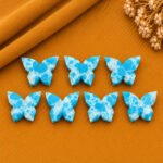 Blue Mohave Larimar Turquoise Faceted Butterfly Shape Loose Gemstone 14x10mm