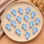 Light Blue Opal Faceted Cross Shape Loose Gemstone 15x10mm