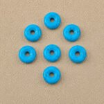 Blue Turquoise Donut Gemstone 15mm