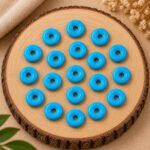 Blue Turquoise Donut Gemstone 15mm