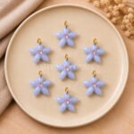 Blue Agate Starfish Carved 15mm Pendant
