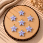 Blue Agate Starfish Carved 15mm Pendant