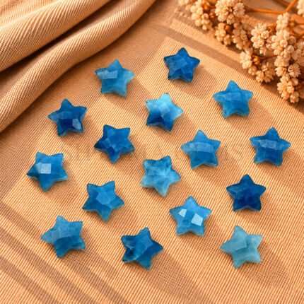 Blue Opal Star Faceted Loose Gemstone 10mm