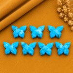Blue Turquoise Faceted Butterfly Shape Loose Gemstone 14x10mm