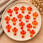 Carnelian Faceted Cross Shape Loose Gemstone 15x10mm