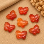 Carnelian Hand Carved Butterfly Gemstone 13mmCarnelian Hand Carved Butterfly Gemstone 13mm