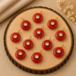 Carnelian Round Inlay Pendant 15mm