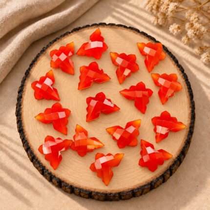 Carnelian Faceted Butterfly 14x10mm