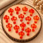 Carnelian Faceted Cross Shape Loose Gemstone 15x10mm