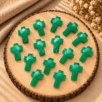 Chrysoprase Chalcedony Faceted Cross Shape Loose Gemstone 15x10mm