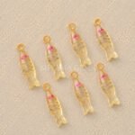 Citrine Quartz Fish Inlay Pendant 25x8mm