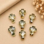 Citrine Faceted Cross Shape Loose Gemstone 15x10mm
