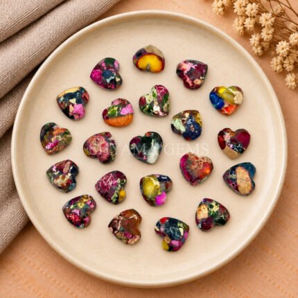 Colourful Mohave Turquoise Heart Faceted 10mm