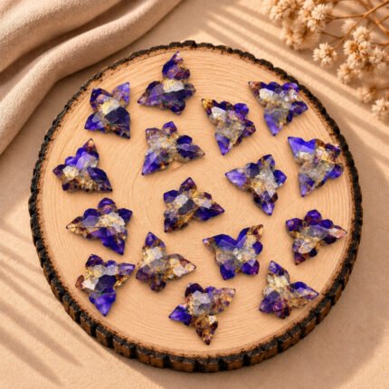 Copper Amethyst Butterfly 14x10mm
