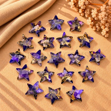 Copper Amethyst Turquoise Star Faceted Loose Gemstone 10mm
