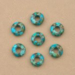 Copper Turquoise Donut Gemstone 15mm