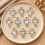 Crystal Quartz Faceted Cross Shape Loose Gemstone 15x10mm