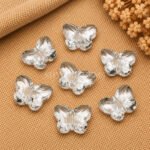 Crystal Quartz Hand Carved Butterfly Gemstone 13mm