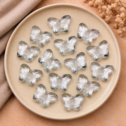 Crystal Quartz Hand Carved Butterfly Gemstone 13mm