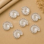 Crystal Quartz Shell Snail Nautilus Carved 20mm Gemstone
