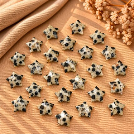 Dalmatian Jasper Star Faceted Loose Gemstone 10mm