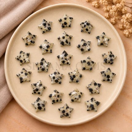 Dalmatian Jasper Star Faceted Loose Gemstone 10mm
