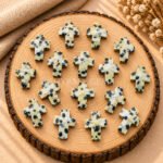 Dalmatian Jasper Faceted Cross Shape Loose Gemstone 15x10mm