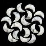 Dendritic Opal Faceted Moon Gemstone 17mm