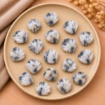 Dendrite Opal Carved Shell Gemstone 12mm