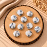 Dendrite Opal Carved Shell Gemstone 12mm