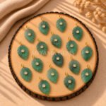 Emerald Leaf Inlay Pendant 14x10mm