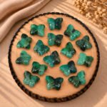 Emerald Hand Carved Butterfly Gemstone 13mm