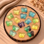 Multi Fluorite Hand Carved Butterfly Gemstone 13mm