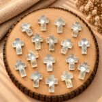 Golden Rutile Faceted Cross Shape Loose Gemstone 15x10mm