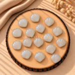 Grey Moonstone Carved Shell Gemstone 12mm