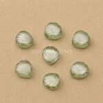 Green Amethyst Carved Shell Gemstone 12mm