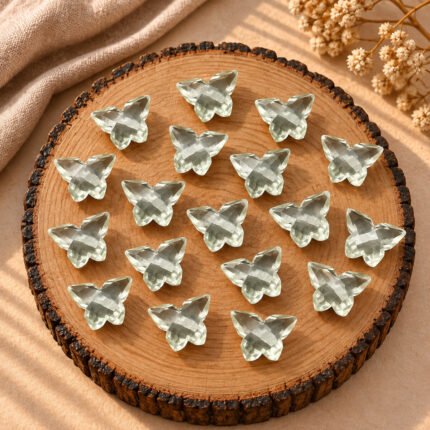 Green Amethyst Butterfly 14x10mm