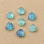 Green Fluorite Carved Shell Gemstone 12mm