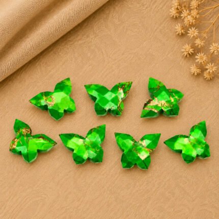 Green Mohave Copper Turquoise Butterfly 13mm
