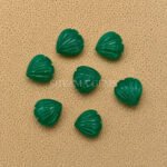 Green Onyx Carved Shell Gemstone 12mm