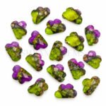 Green Purple Copper Turquoise Cloud Shape Carved Loose Gemstone 12mm